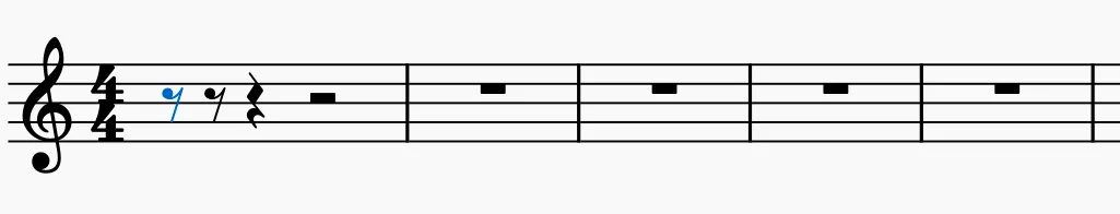 MuseScore splitting rests
