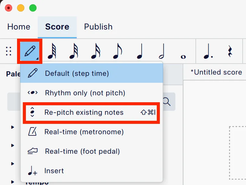 MuseScore repitching tool